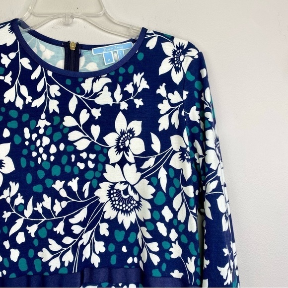 Draper James Blue Green White floral dress size M - Picture 11 of 12